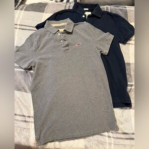 Men’s polo shirts, size large - Hollister & Abercrombie.